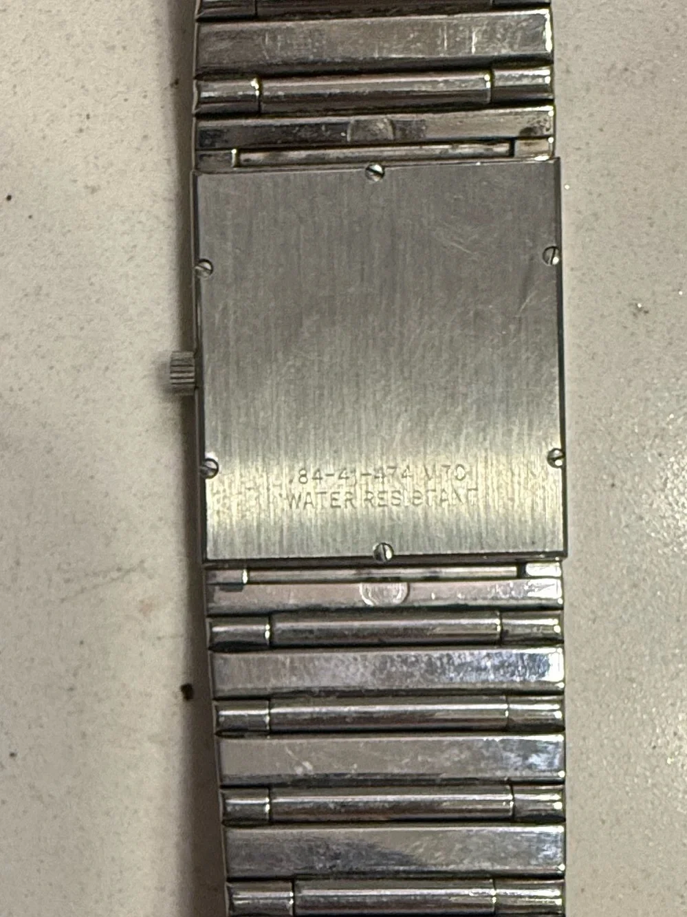 Vintage Movado Swiss Quartz Rectangular Museum Watch Two Tone Bracelet